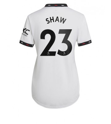 Manchester United Luke Shaw #23 Bortedrakt Kvinner 2022-23 Kortermet